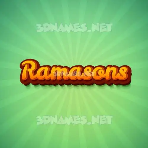 ramasons in Green Rays style - 3D name wallpaper ramasons in Green Rays style - 3D name wallpaper