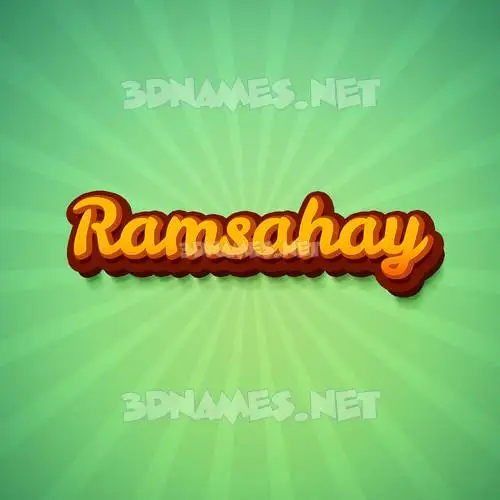 ramsahay in Green Rays style - 3D name wallpaper