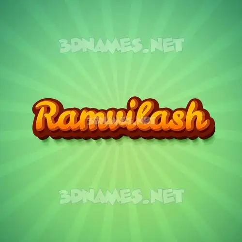 ramvilash in Green Rays style - 3D name wallpaper