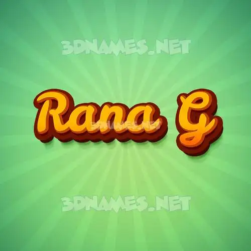 rana g in Green Rays style - 3D name wallpaper rana g in Green Rays style - 3D name wallpaper