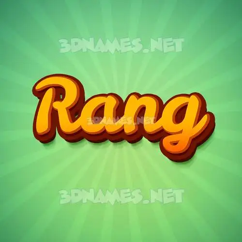 rang in Green Rays style - 3D name wallpaper