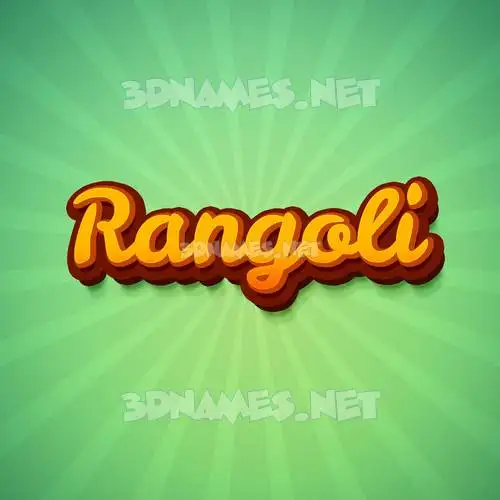 rangoli in Green Rays style - 3D name wallpaper rangoli in Green Rays style - 3D name wallpaper