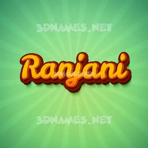 ranjani in Green Rays style - 3D name wallpaper