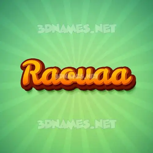 raouaa in Green Rays style - 3D name wallpaper raouaa in Green Rays style - 3D name wallpaper