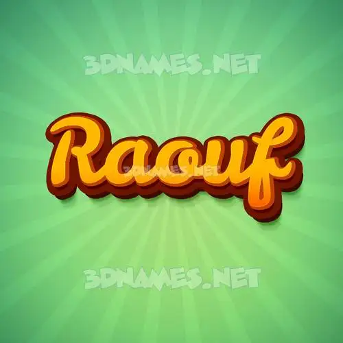 raouf in Green Rays style - 3D name wallpaper raouf in Green Rays style - 3D name wallpaper