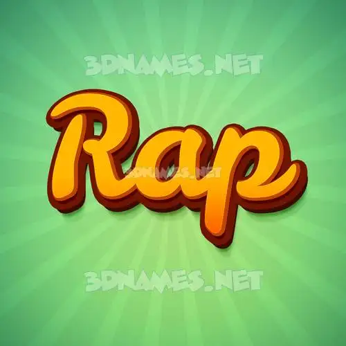 rap in Green Rays style - 3D name wallpaper rap in Green Rays style - 3D name wallpaper