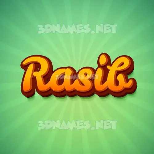 rasib in Green Rays style - 3D name wallpaper