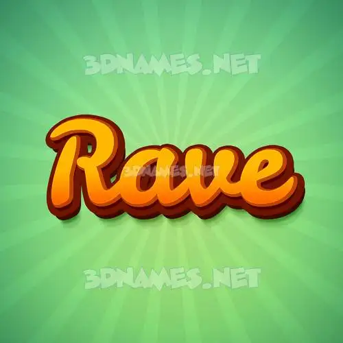 rave in Green Rays style - 3D name wallpaper rave in Green Rays style - 3D name wallpaper