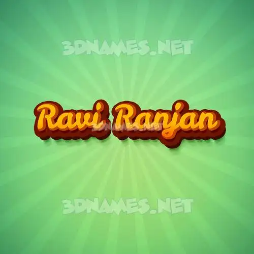 ravi ranjan in Green Rays style - 3D name wallpaper