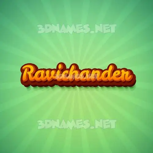 ravichander in Green Rays style - 3D name wallpaper