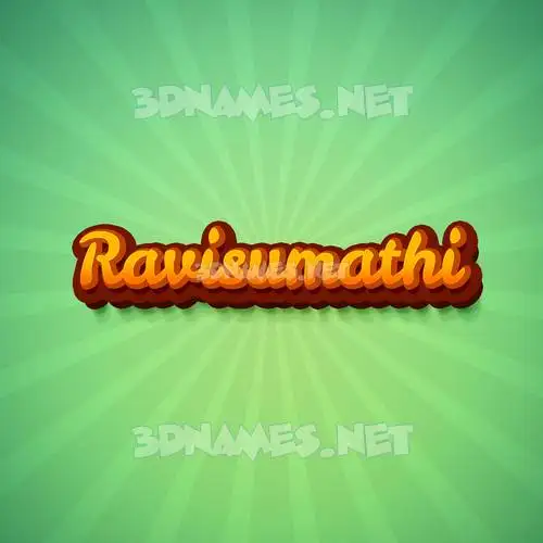 ravisumathi in Green Rays style - 3D name wallpaper