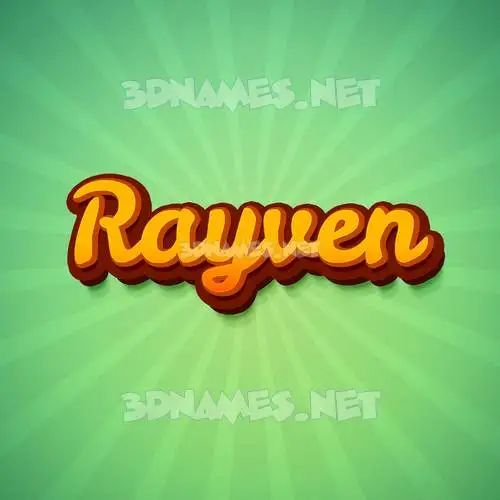 rayven in Green Rays style - 3D name wallpaper rayven in Green Rays style - 3D name wallpaper