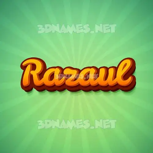 razaul in Green Rays style - 3D name wallpaper razaul in Green Rays style - 3D name wallpaper