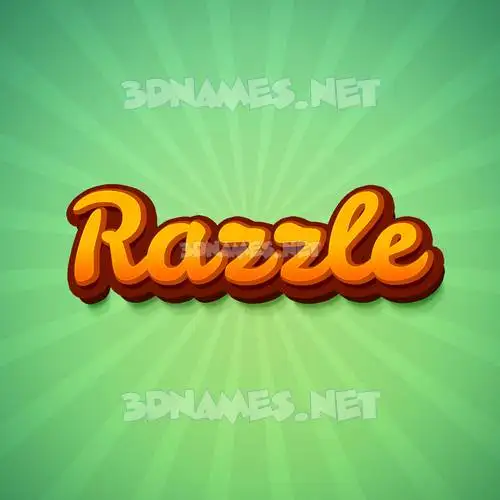 razzle in Green Rays style - 3D name wallpaper razzle in Green Rays style - 3D name wallpaper