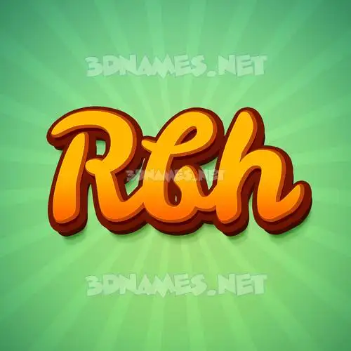 rbh in Green Rays style - 3D name wallpaper rbh in Green Rays style - 3D name wallpaper