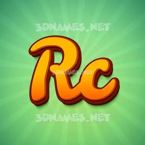 rc in Green Rays style - 3D name wallpaper rc in Green Rays style - 3D name wallpaper