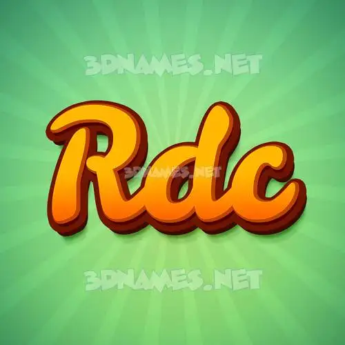 rdc in Green Rays style - 3D name wallpaper