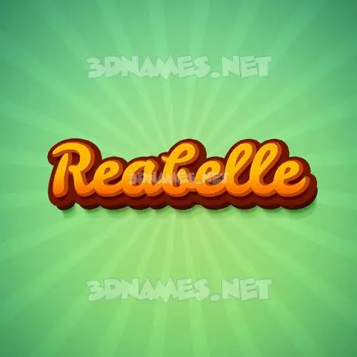 reabelle in Green Rays style - 3D name wallpaper