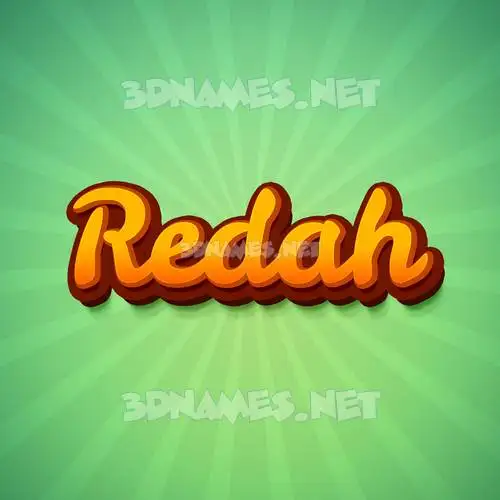 redah in Green Rays style - 3D name wallpaper redah in Green Rays style - 3D name wallpaper