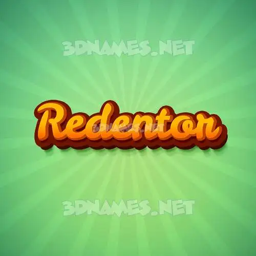 redentor in Green Rays style - 3D name wallpaper redentor in Green Rays style - 3D name wallpaper