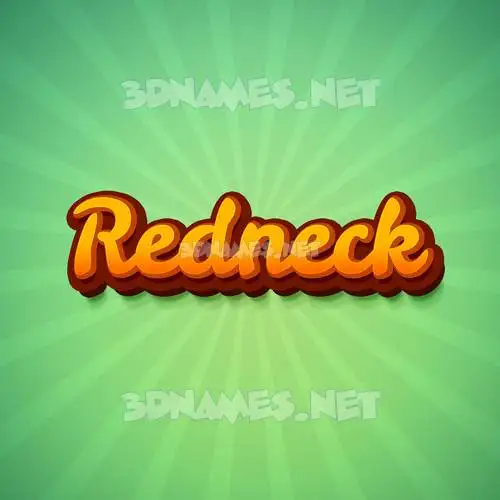 redneck in Green Rays style - 3D name wallpaper redneck in Green Rays style - 3D name wallpaper