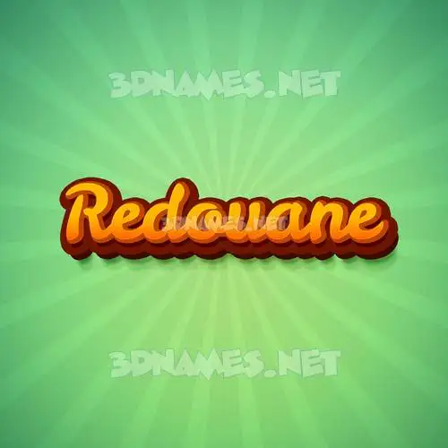 redouane in Green Rays style - 3D name wallpaper redouane in Green Rays style - 3D name wallpaper