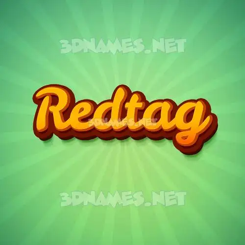 redtag in Green Rays style - 3D name wallpaper redtag in Green Rays style - 3D name wallpaper