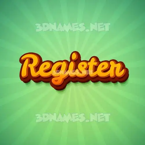 register in Green Rays style - 3D name wallpaper