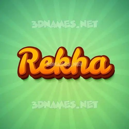 rekha in Green Rays style - 3D name wallpaper