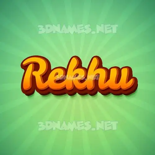 rekhu in Green Rays style - 3D name wallpaper