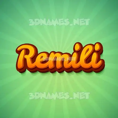remili in Green Rays style - 3D name wallpaper remili in Green Rays style - 3D name wallpaper
