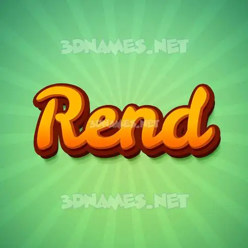 rend in Green Rays style - 3D name wallpaper rend in Green Rays style - 3D name wallpaper
