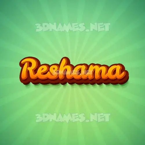 reshama in Green Rays style - 3D name wallpaper