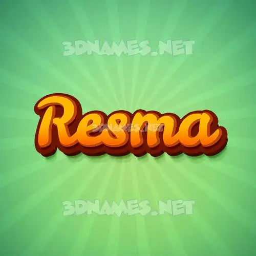 resma in Green Rays style - 3D name wallpaper resma in Green Rays style - 3D name wallpaper