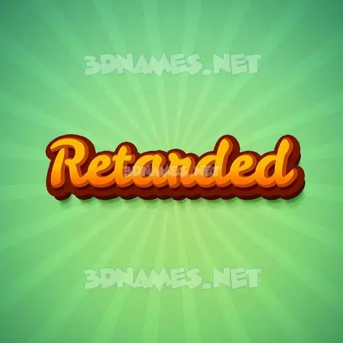 retarded in Green Rays style - 3D name wallpaper retarded in Green Rays style - 3D name wallpaper