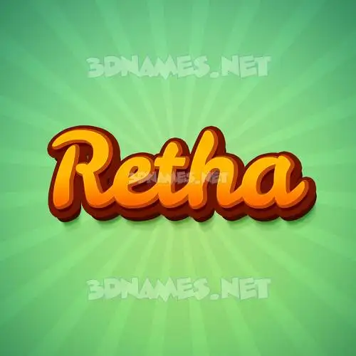 retha in Green Rays style - 3D name wallpaper retha in Green Rays style - 3D name wallpaper