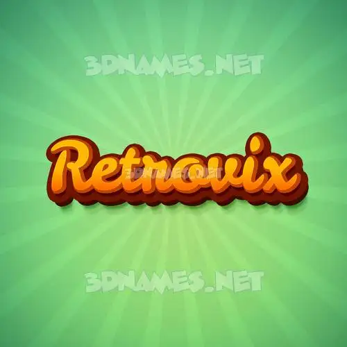 retrovix in Green Rays style - 3D name wallpaper retrovix in Green Rays style - 3D name wallpaper