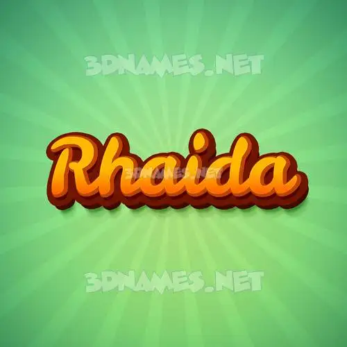 rhaida in Green Rays style - 3D name wallpaper
