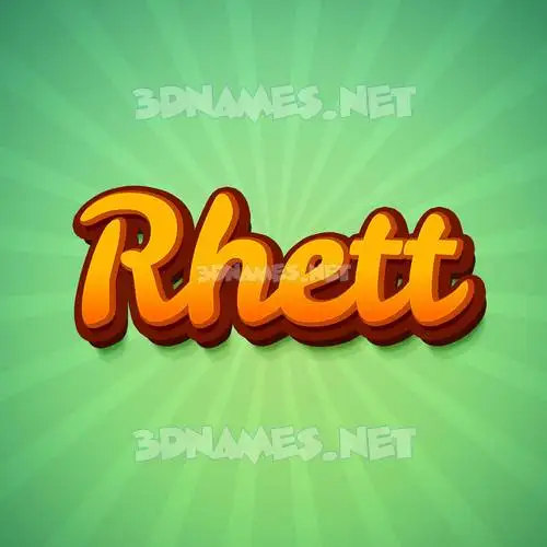 rhett in Green Rays style - 3D name wallpaper