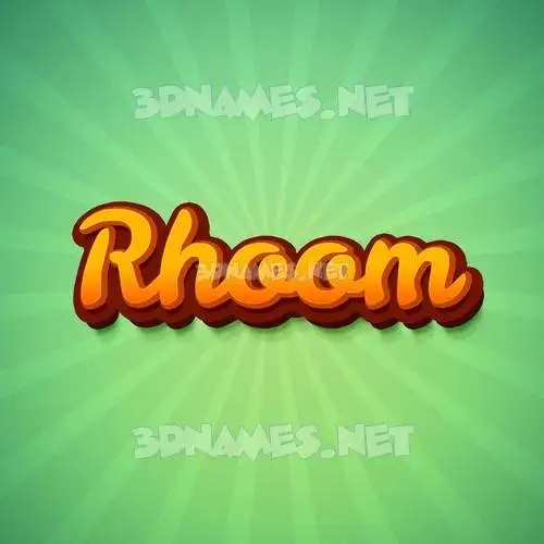 rhoom in Green Rays style - 3D name wallpaper rhoom in Green Rays style - 3D name wallpaper