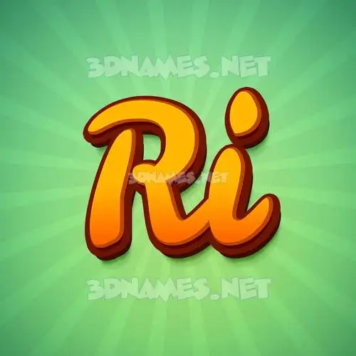 ri in Green Rays style - 3D name wallpaper ri in Green Rays style - 3D name wallpaper