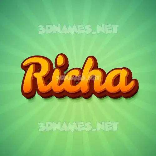 richa in Green Rays style - 3D name wallpaper richa in Green Rays style - 3D name wallpaper