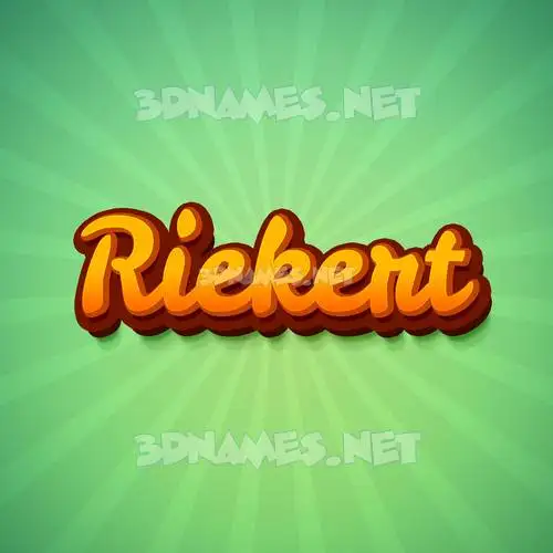 riekert in Green Rays style - 3D name wallpaper