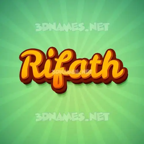 rifath in Green Rays style - 3D name wallpaper