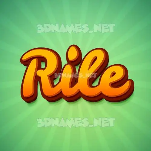rile in Green Rays style - 3D name wallpaper rile in Green Rays style - 3D name wallpaper