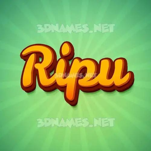 ripu in Green Rays style - 3D name wallpaper