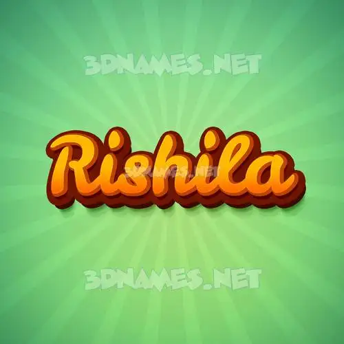 rishila in Green Rays style - 3D name wallpaper