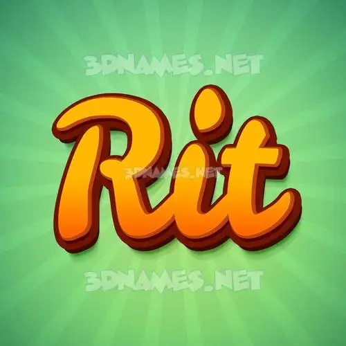 rit in Green Rays style - 3D name wallpaper rit in Green Rays style - 3D name wallpaper