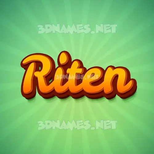 riten in Green Rays style - 3D name wallpaper riten in Green Rays style - 3D name wallpaper