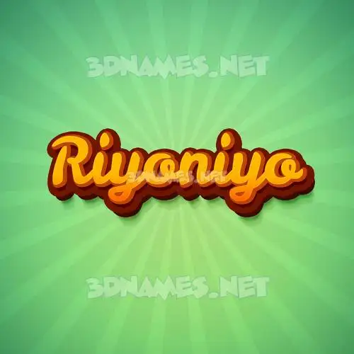 riyoniyo in Green Rays style - 3D name wallpaper riyoniyo in Green Rays style - 3D name wallpaper